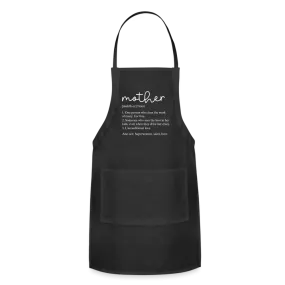 Mother Definition Adjustable Apron (White Letters)