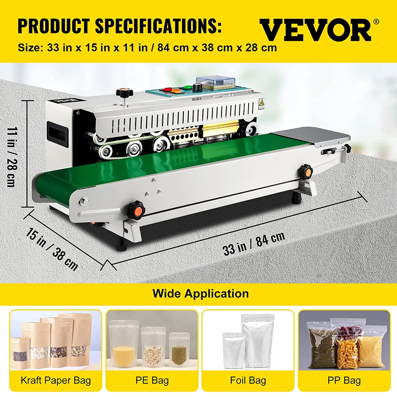 Mylar Outlet Continuous Bag Sealer for Mylar & Plastic Bags