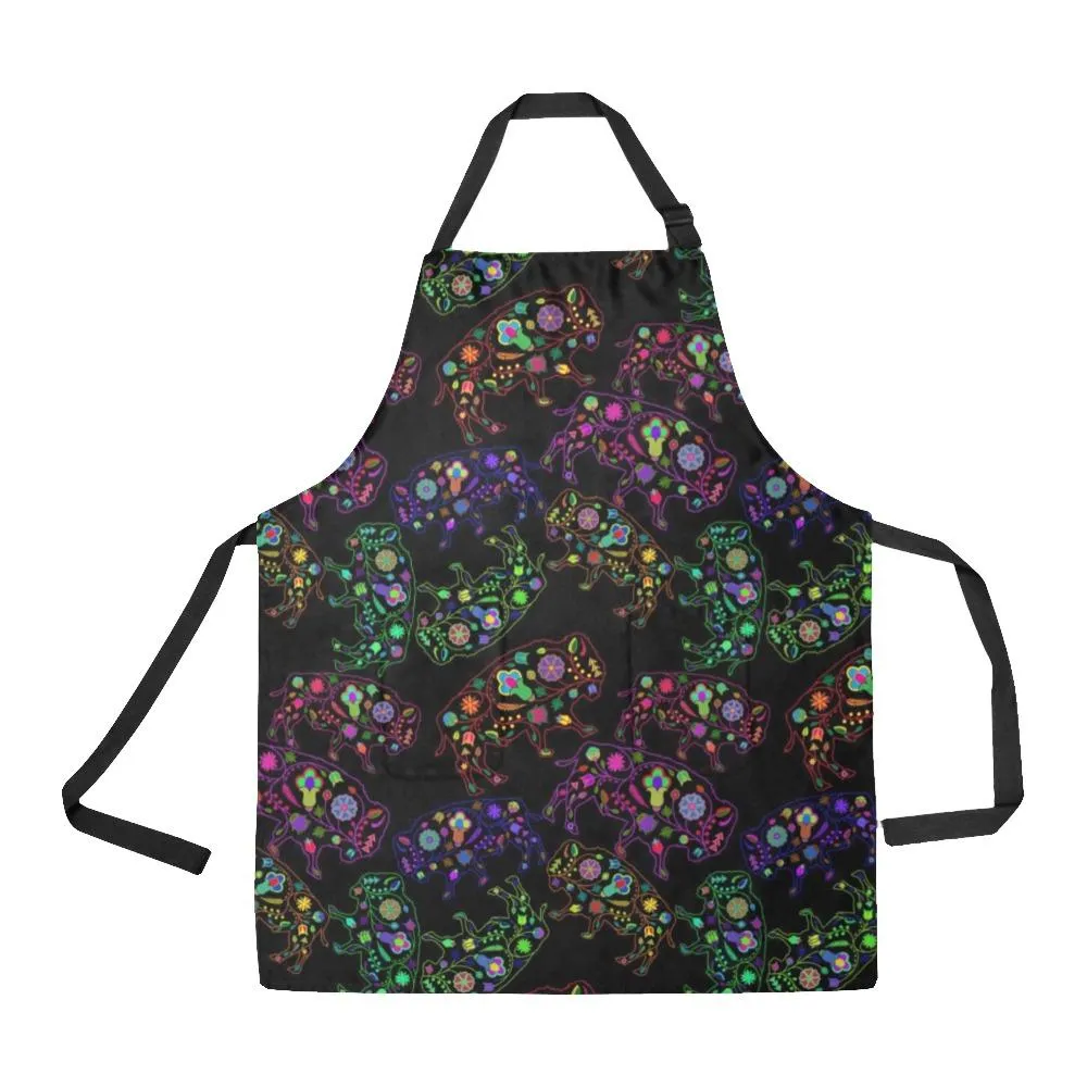 Neon Floral Buffalos Apron