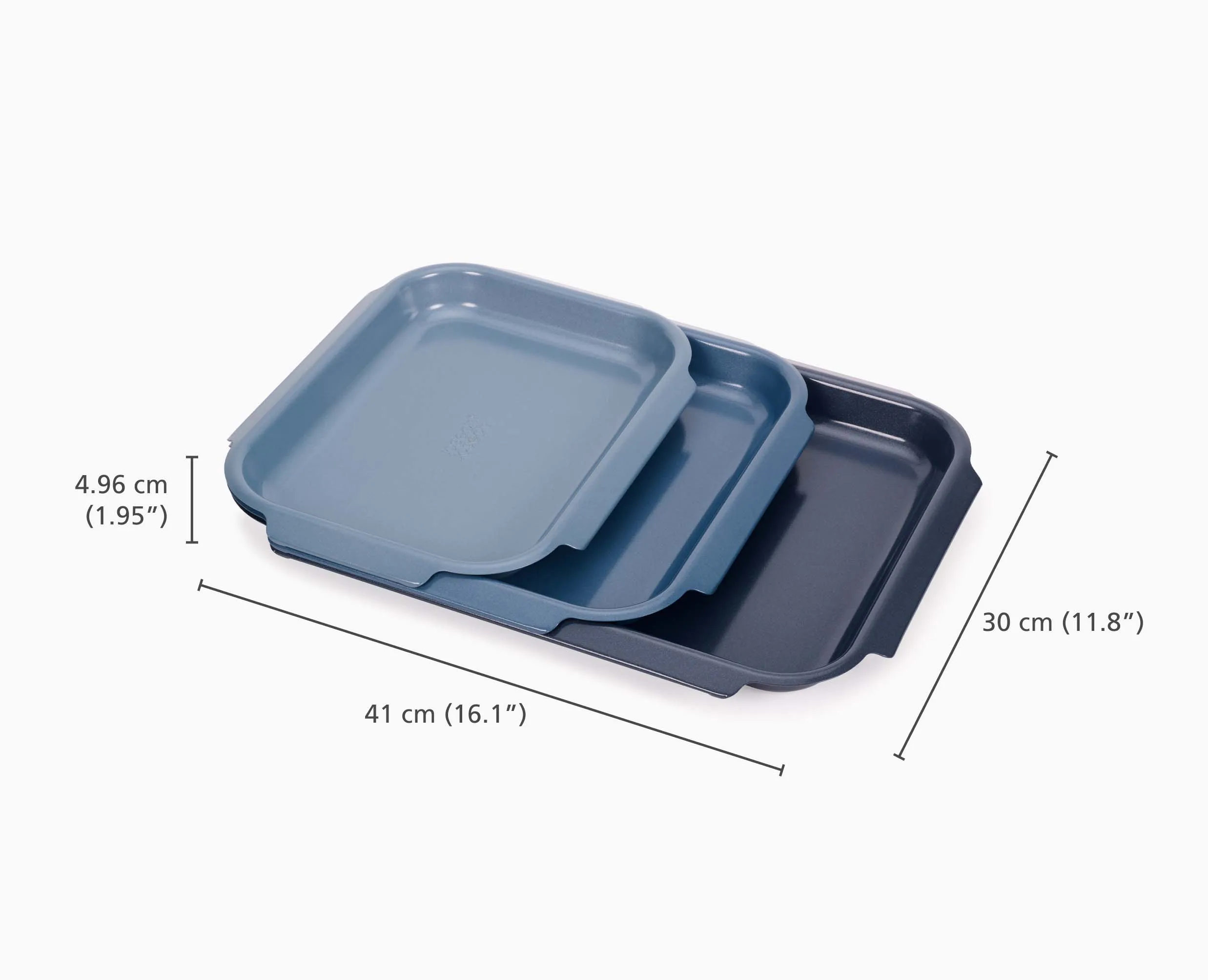 Nest™ Bake Non-Stick 3-piece Blue Baking Tray Set