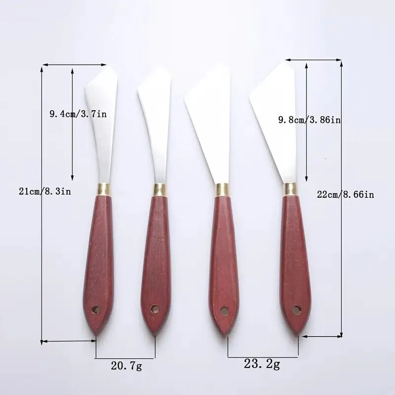 New 4-Piece Palette Knife Set | Oil Painting Acrylic Scraper | Texture Knife | Special-Shaped Blade