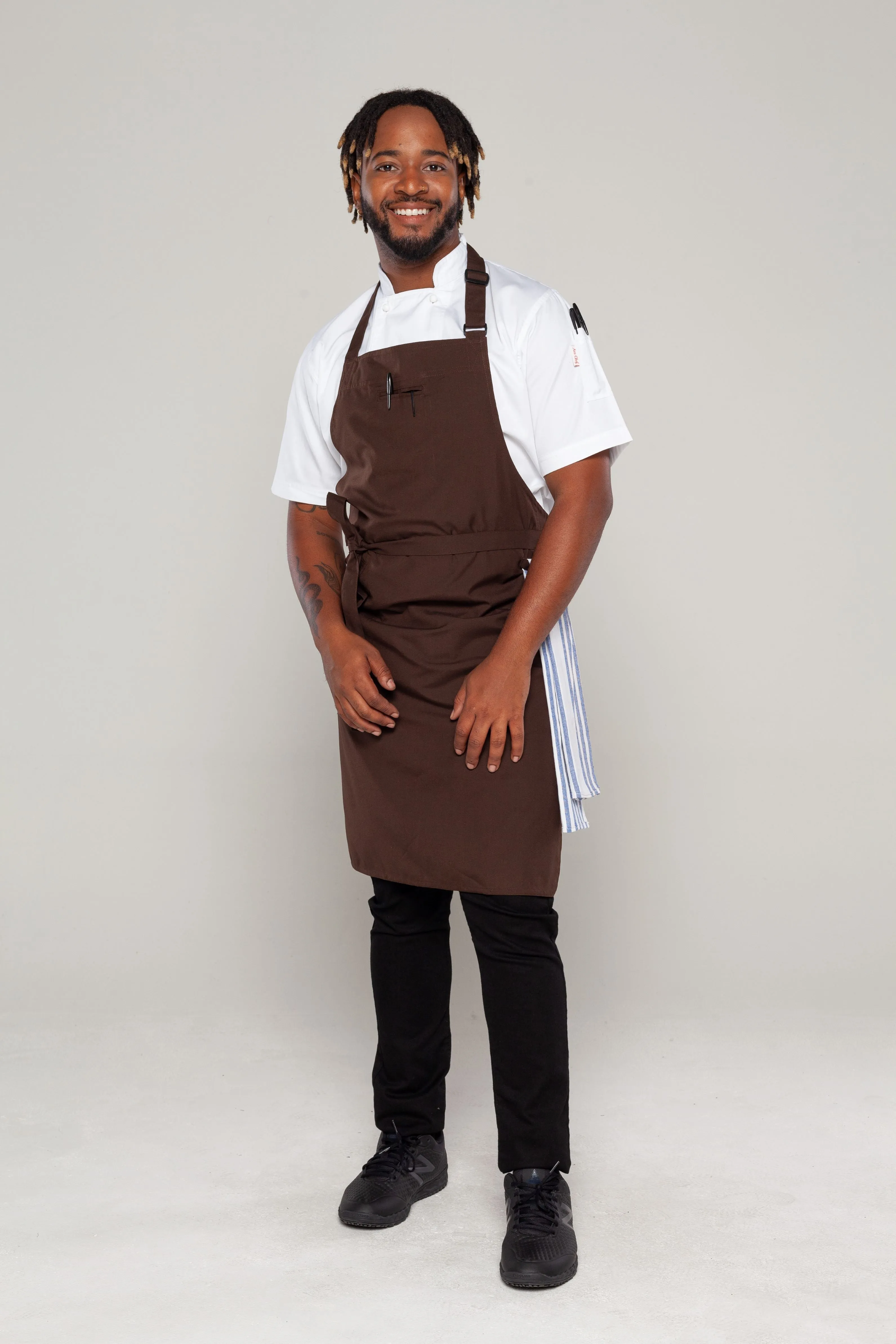 Niche Chocolate brown bib Chef Apron one size