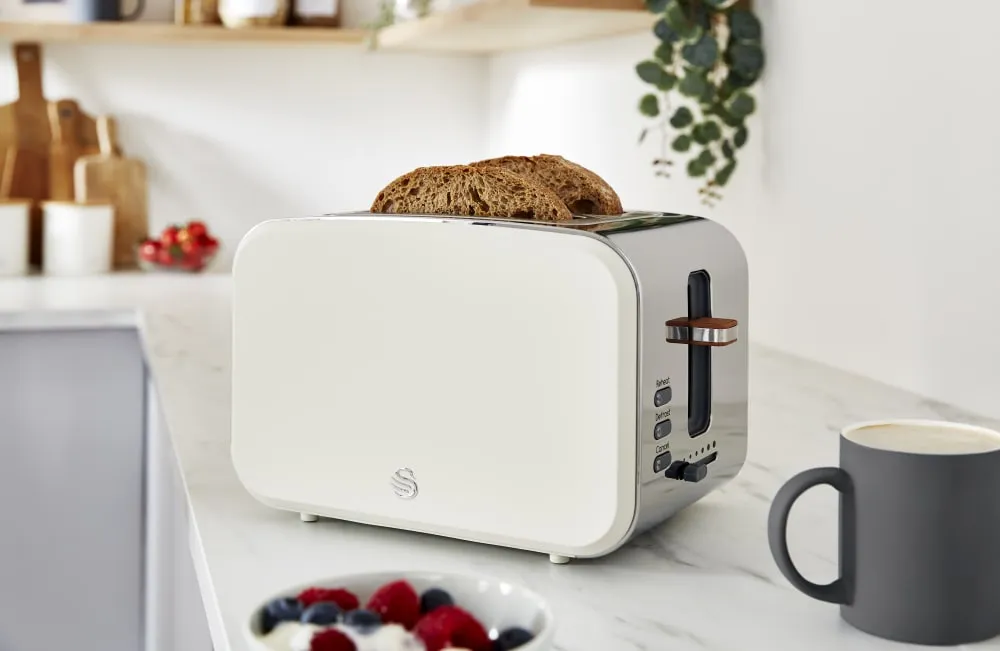 Nordic 2 Slice Toaster, Cordless Kettle and Digital Microwave bundle in White