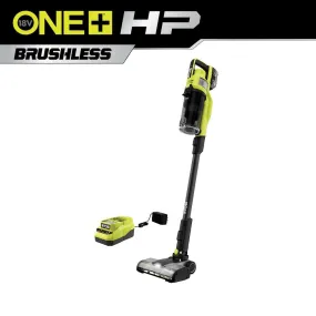 Open Box -  RYOBI ONE  HP 18V Brushless Cordless Pet Stick Vacuum Cleaner Kit with 4.0 Ah HIGH PERFORMANCE Battery and Charger