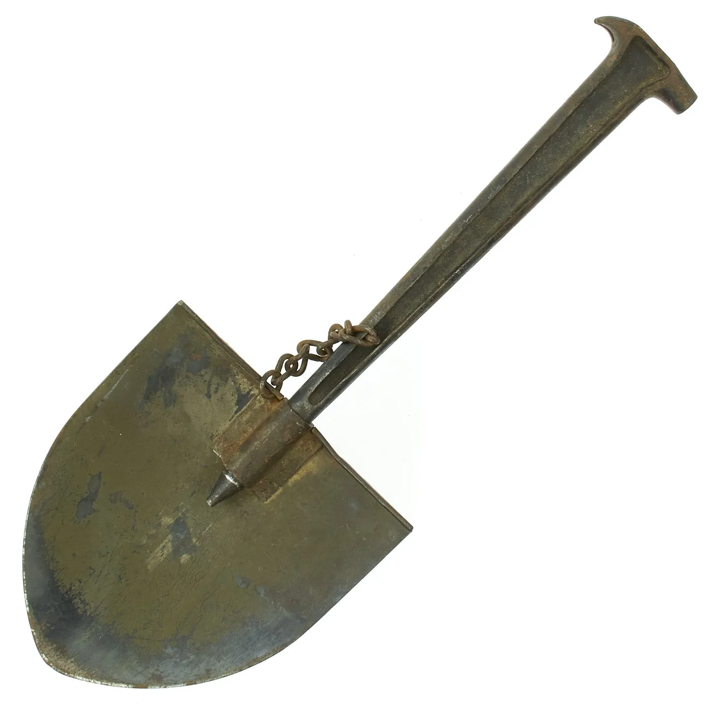 Original U.S. WWI M1912 Experimental Entrenching Shovel with Picket Pin and Leather Carrier