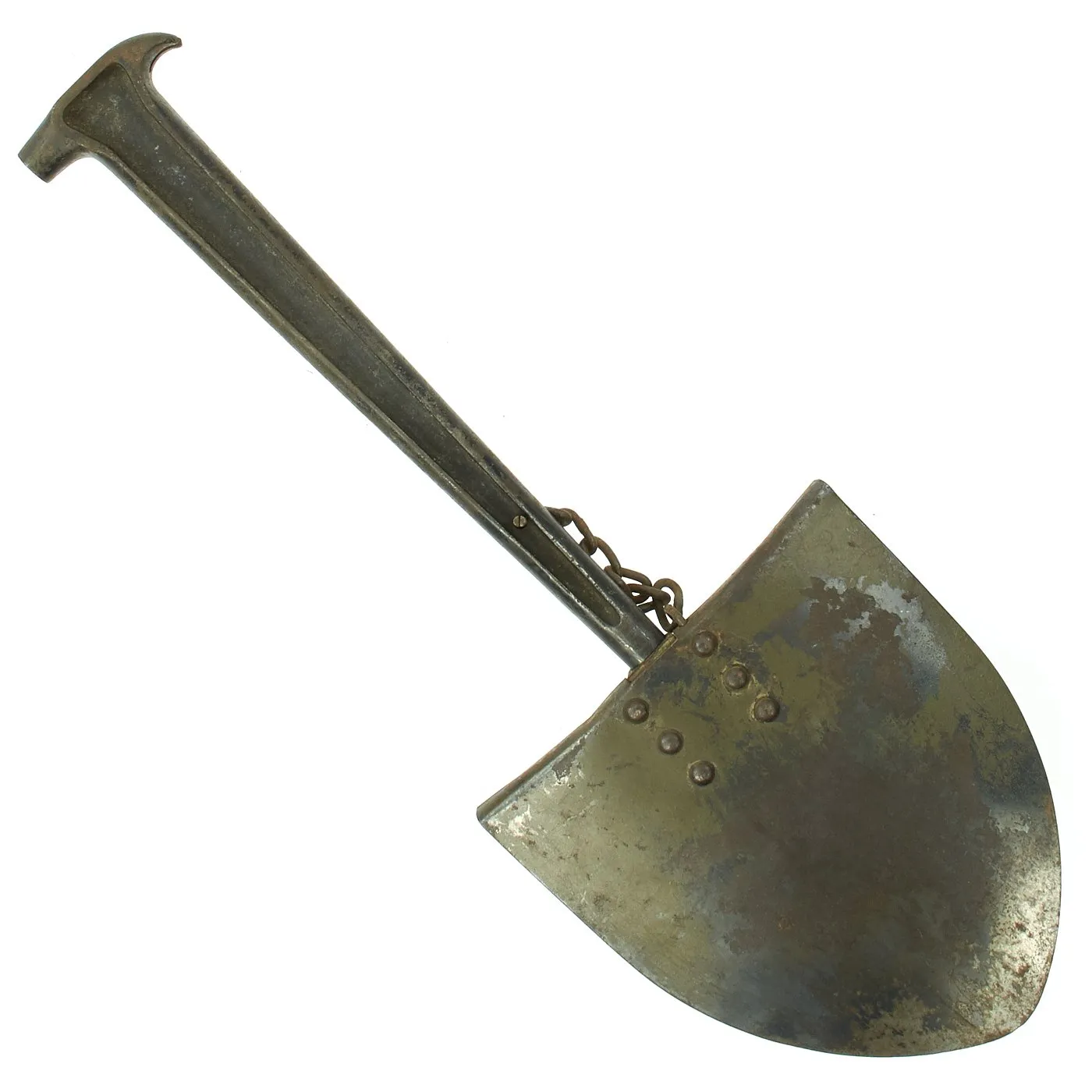 Original U.S. WWI M1912 Experimental Entrenching Shovel with Picket Pin and Leather Carrier