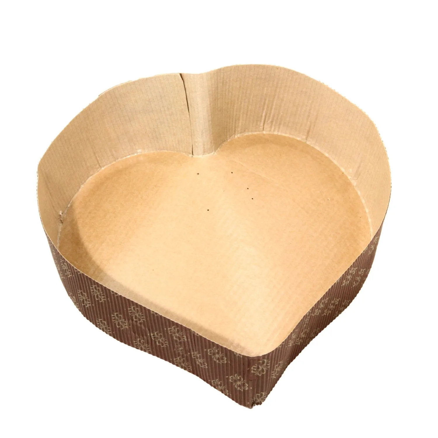 Paper Cup Cake Loaf Baking (Pack of 2) For 100 Grams Serving Tray Mould Liner 7x1.5 Inch / 18x4 CM Brown Heart