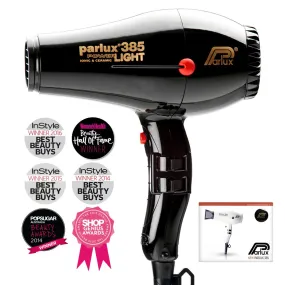 Parlux 385 Powerlight Ceramic & Ionic Dryer 2150W - Black