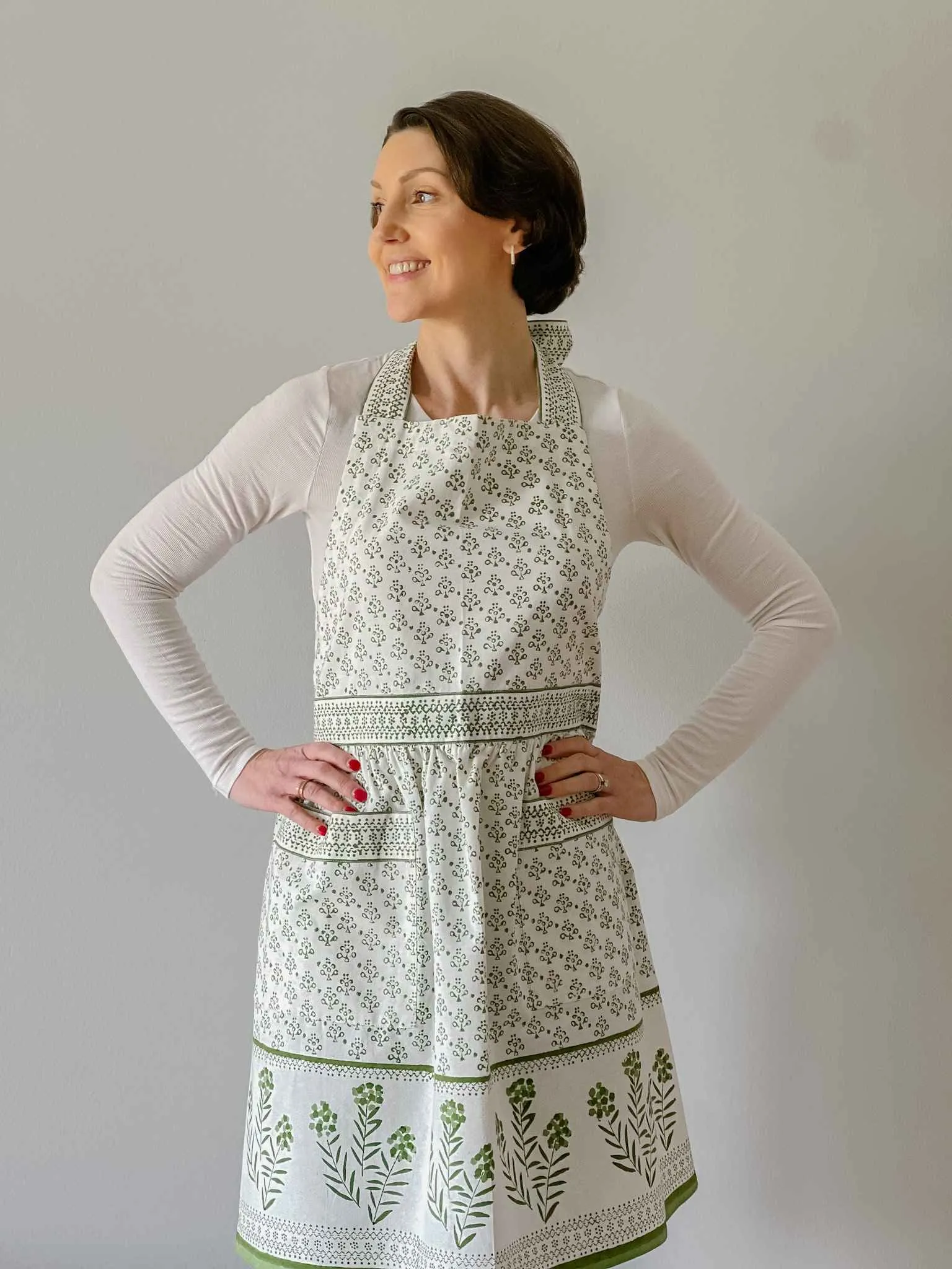 Phlox Green Apron