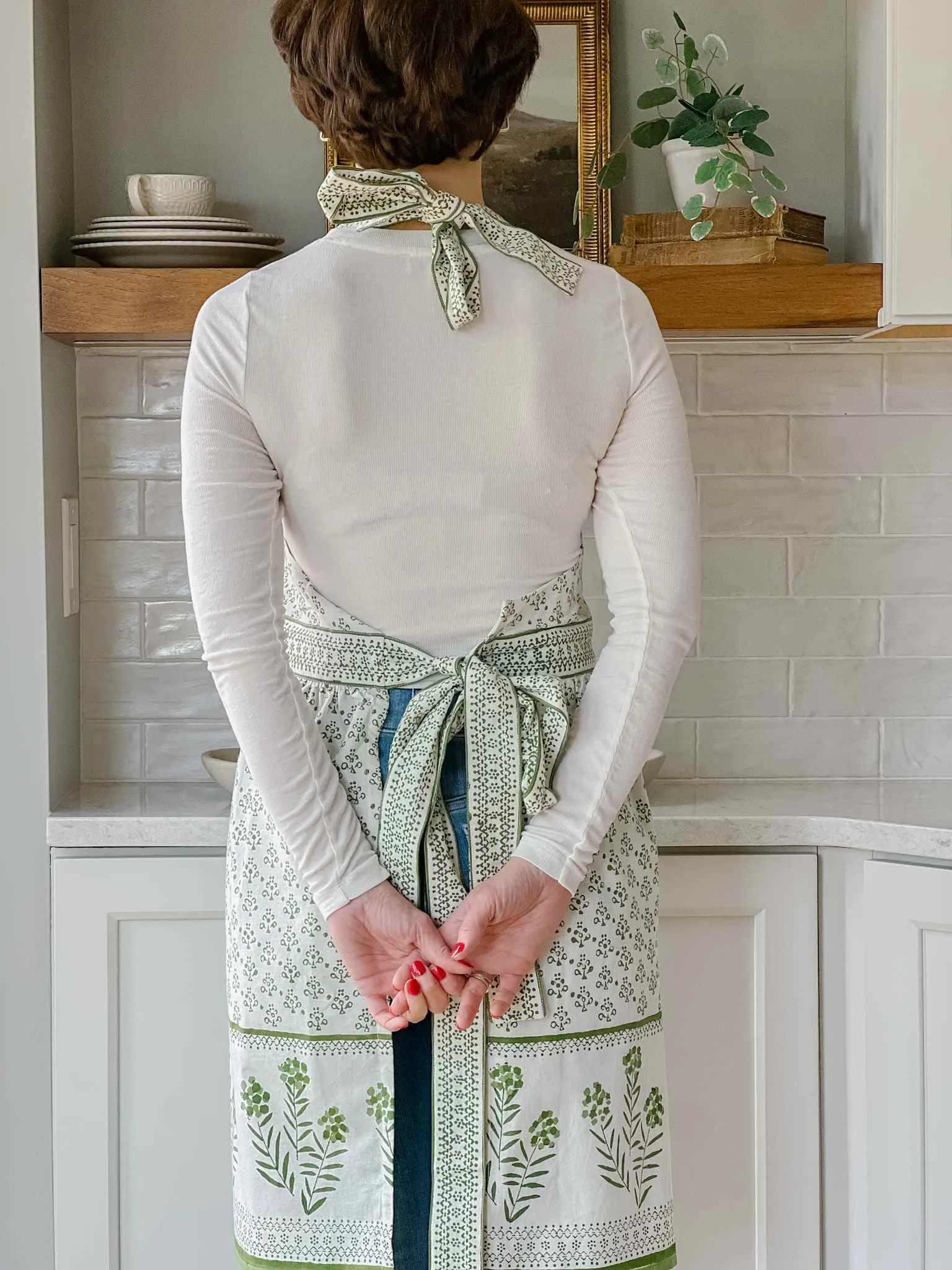 Phlox Green Apron