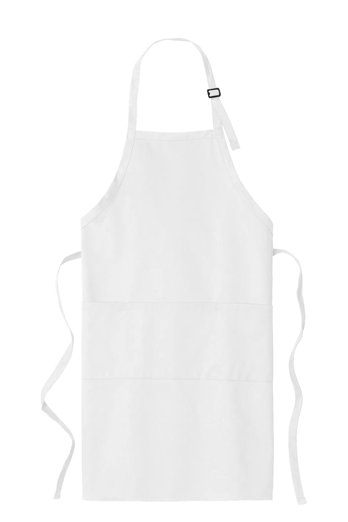 Port Authority Easy Care Customized Extra Long Bib Aprons with Stain Release, White