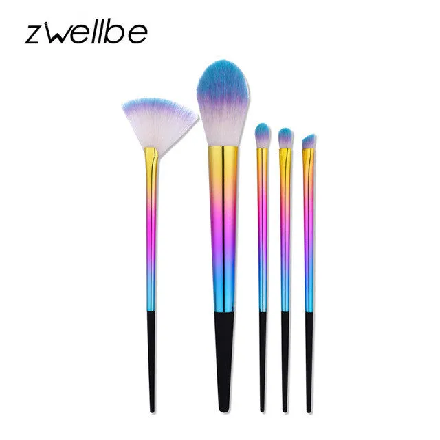 Rainbow Makeup Brushes Set