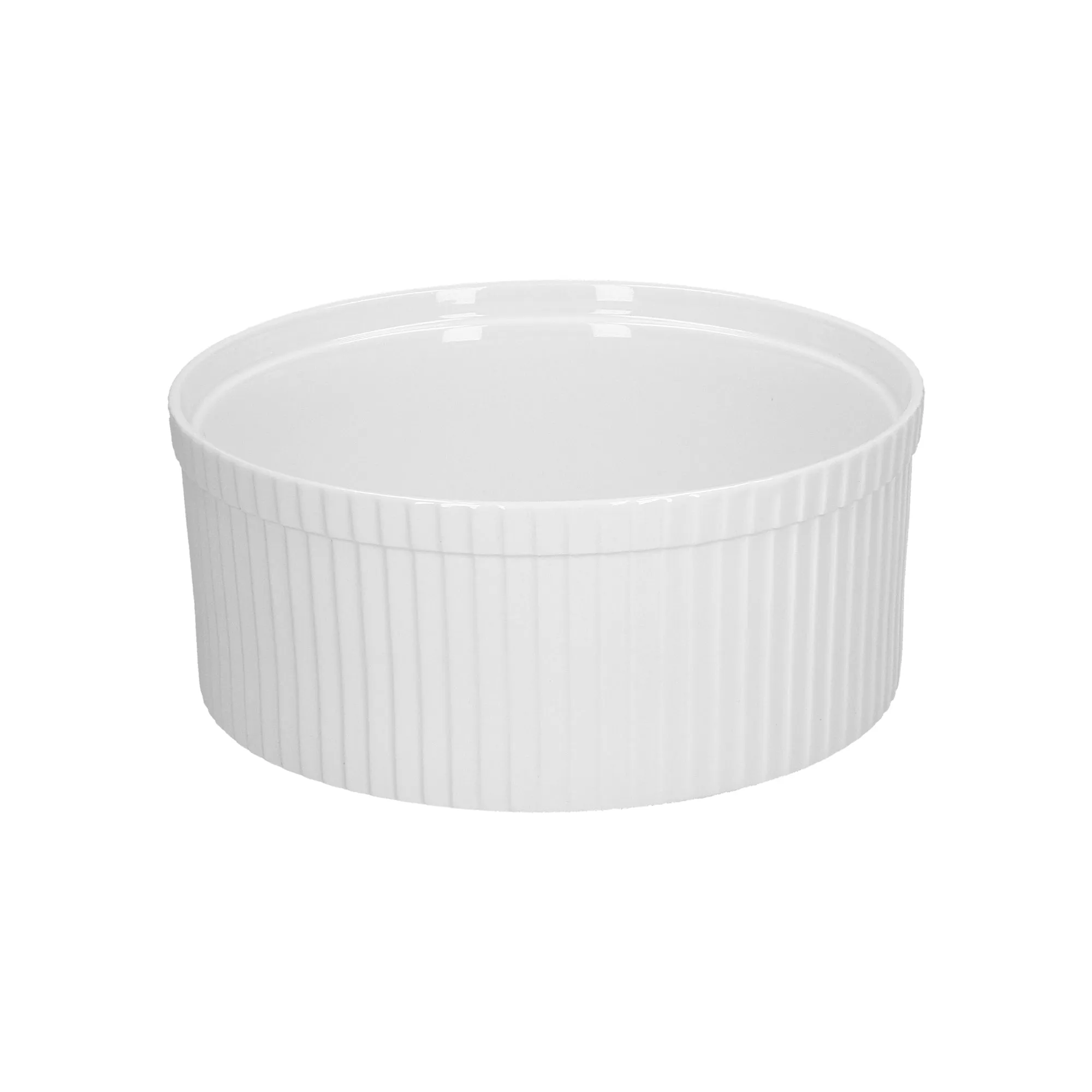 Ramekin Dish Porcelain for Soufflé White