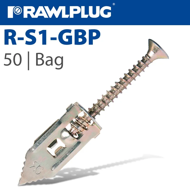 RAWLPLUG NAIL-IN FIXING PLASTERBOARD SCREWS 10.5X30MM X50-BAG RAW R-S1-GPB-50