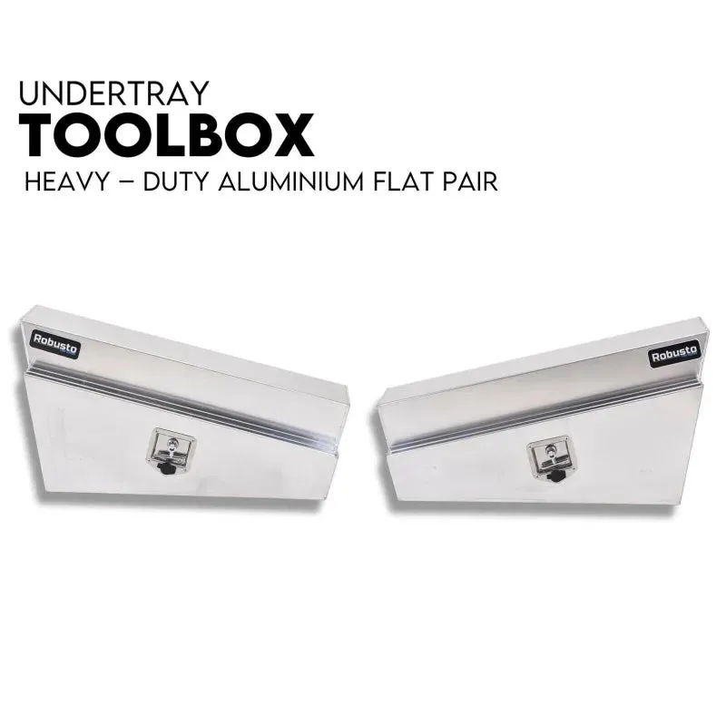 Robusto Aluminium Under Tray Tool Box | 900mm | Pair