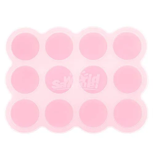 Samuelworld Baby Food Storage Container, 12x2.5oz - 12 Portions Freezer Silicone Tray with Lid Pink