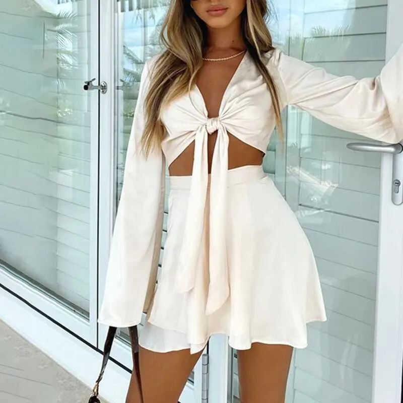 Sexy Flared Sleeve Set