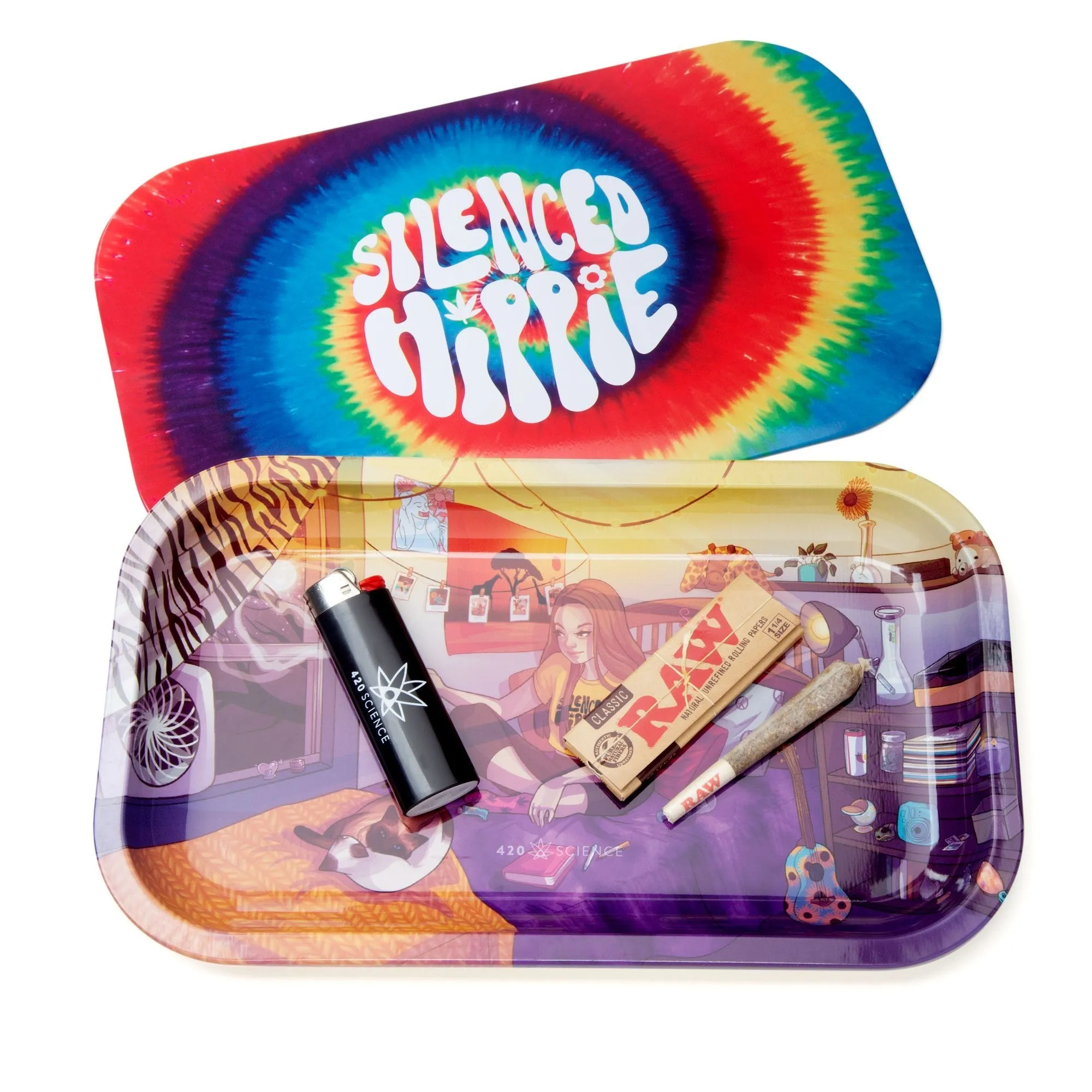 Silenced Hippie Rolling Tray