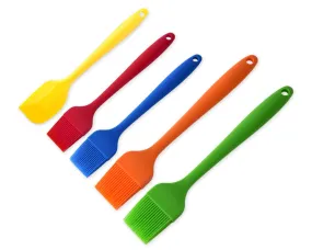 Silicone Basting Brush Set of 5 Pastry Brushes and Silicone Spatula