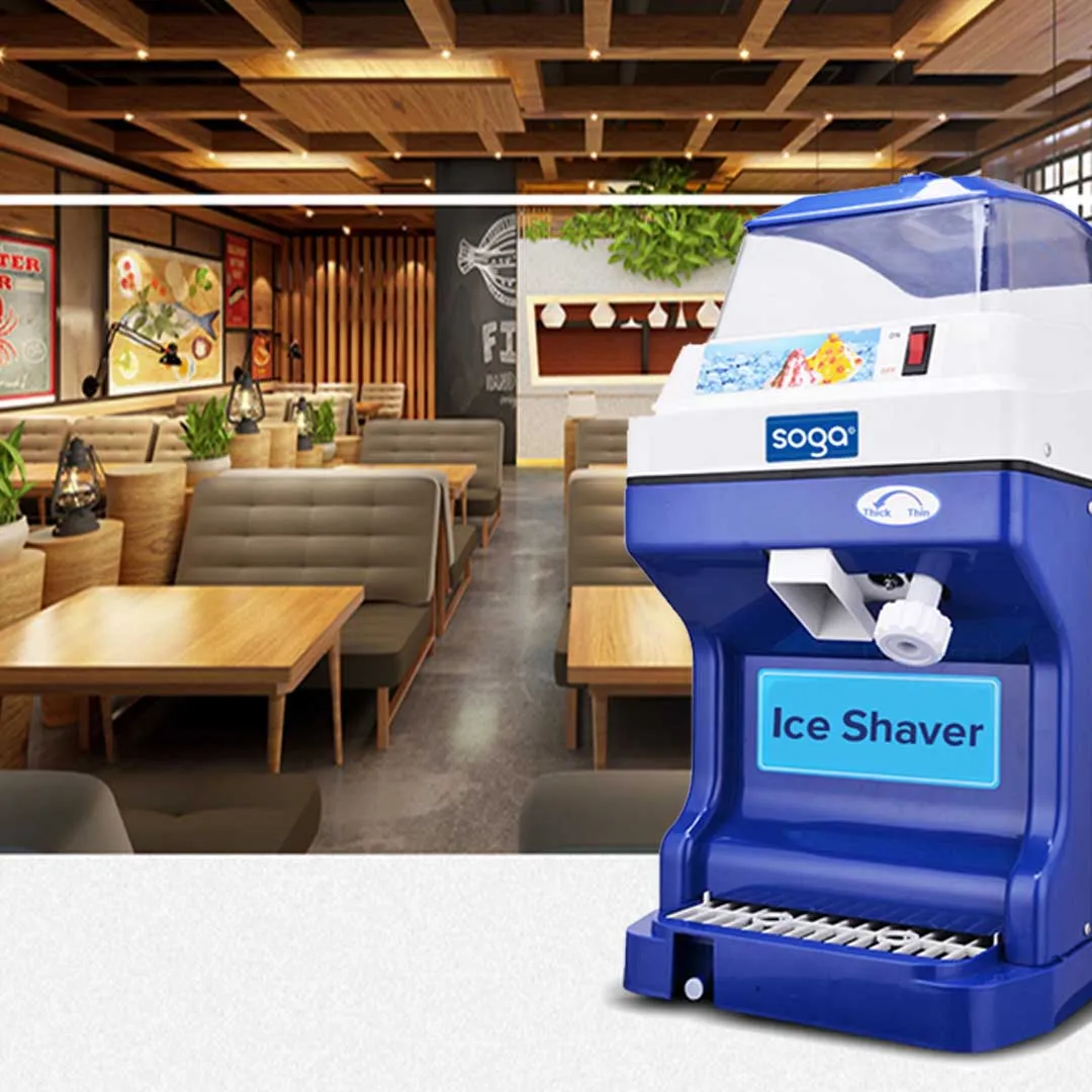 SOGA Commercial Ice Shaver Ice Crusher Slicer Smoothie Maker Machine 180KG/h