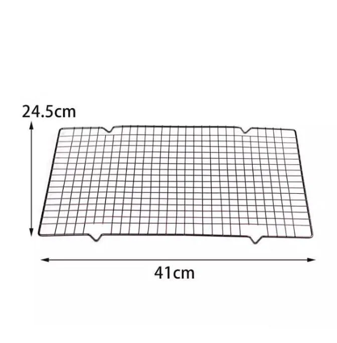 Stainless Steel Wire Grid Cooling Tray, Non Stick Food Rack, Kitchen Baking Pizza Bread Biscuit Holder Shelf, Baking Pan and Cooling Rack