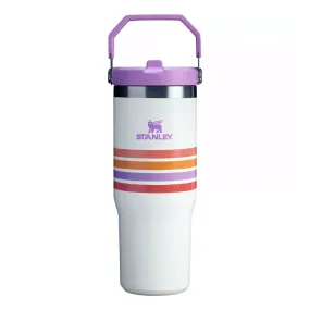 STANLEY ICEFLOW TUMBLER 30OZ CREAM LILAC STRIPE