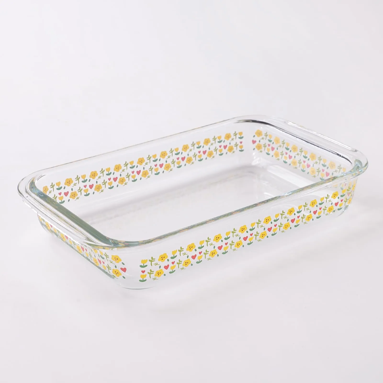 The Better Home Zeno (1L) Borosilicate Glass Baking Tray For Microwave Oven | Baking Dish | Baking Pan | Bake & Serve Dish | Bakeware | Glass Bowl For Microwave | Dishwasher Safe (Printed)