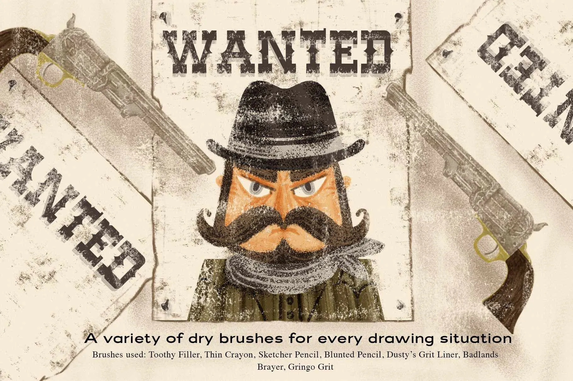 The Dry Brush Pack for Procreate