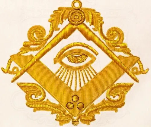 “The Man Who Would Be King” Masonic Apron, Gold