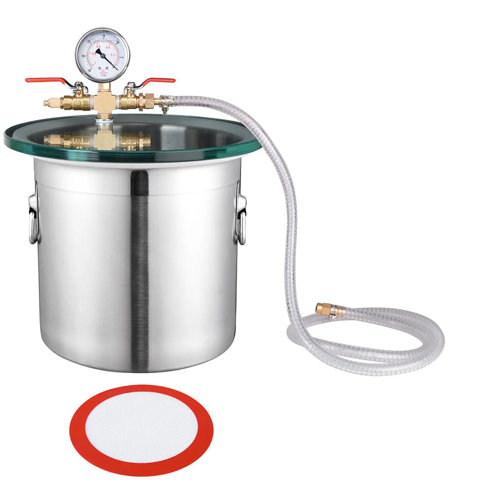 TheLAShop 3 Gallon Degassing Stainless Steel Vacuum Chamber