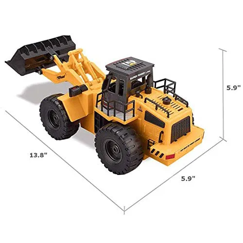 Top Race 6 Channel Rc Front Loader Construction Toy Tractor Tr113g