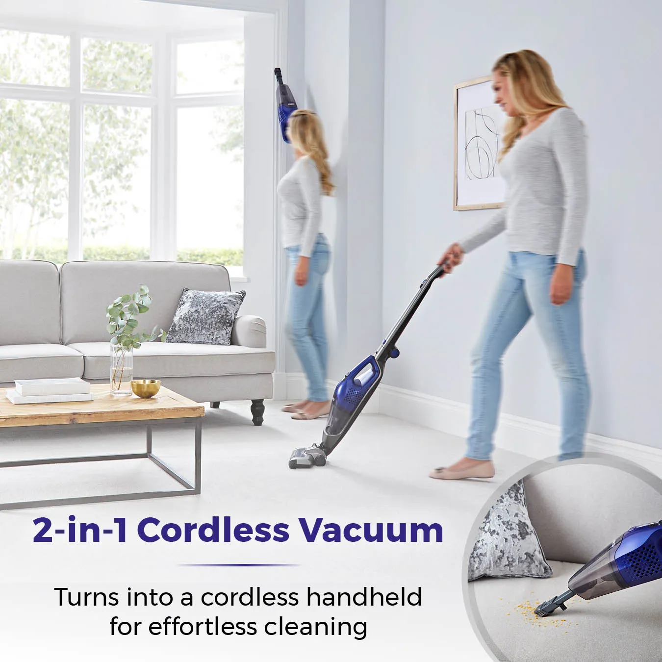 Tower CS60 Cordless 2-in-1 Stick Vac Washington - Blue