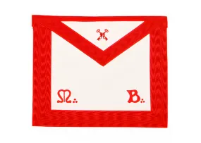 Treasurer Scottish Rite Apron - Red Moire