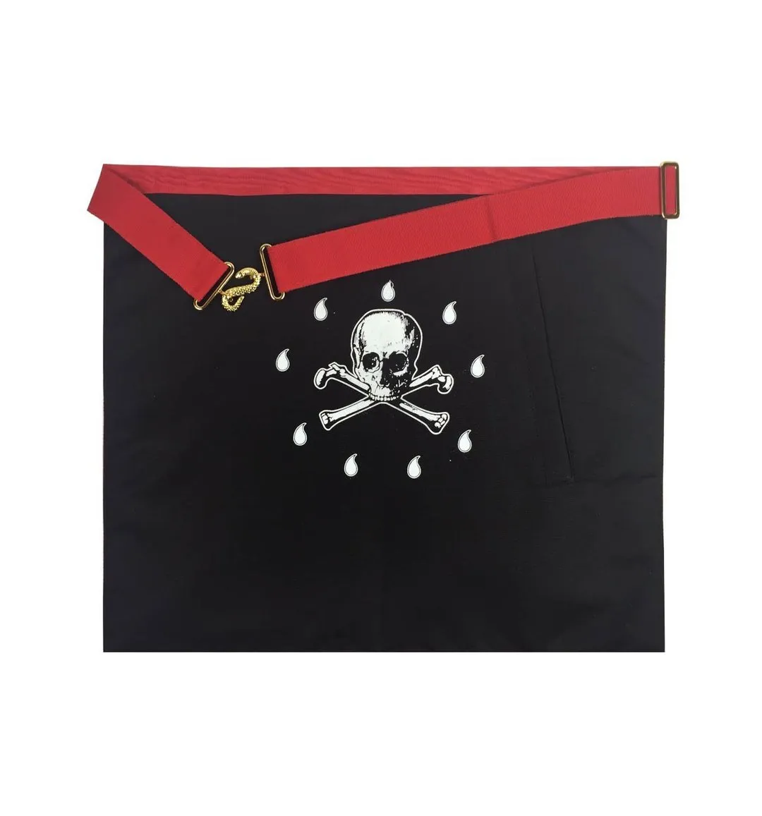 Treasurer Scottish Rite Apron - Red Moire