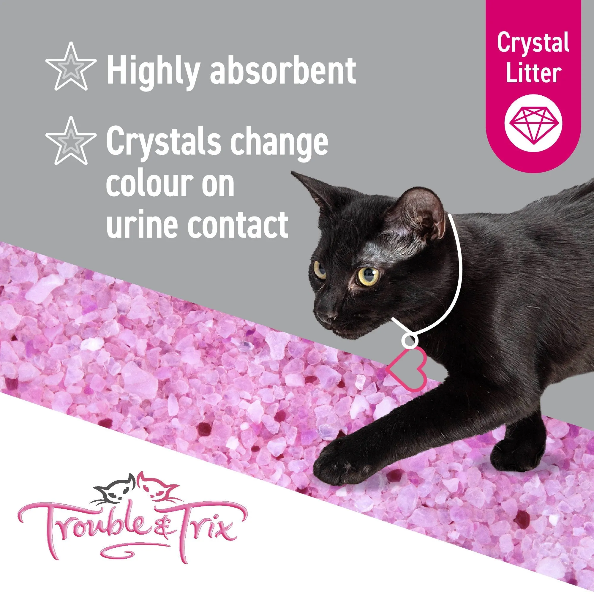 Trouble and Trix Odour Neutralising Anti-Bacterial Crystal Cat Litter 7L/2.7Kg