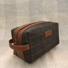 Tweed DOPP Kit for Men (Charcoal Twill)