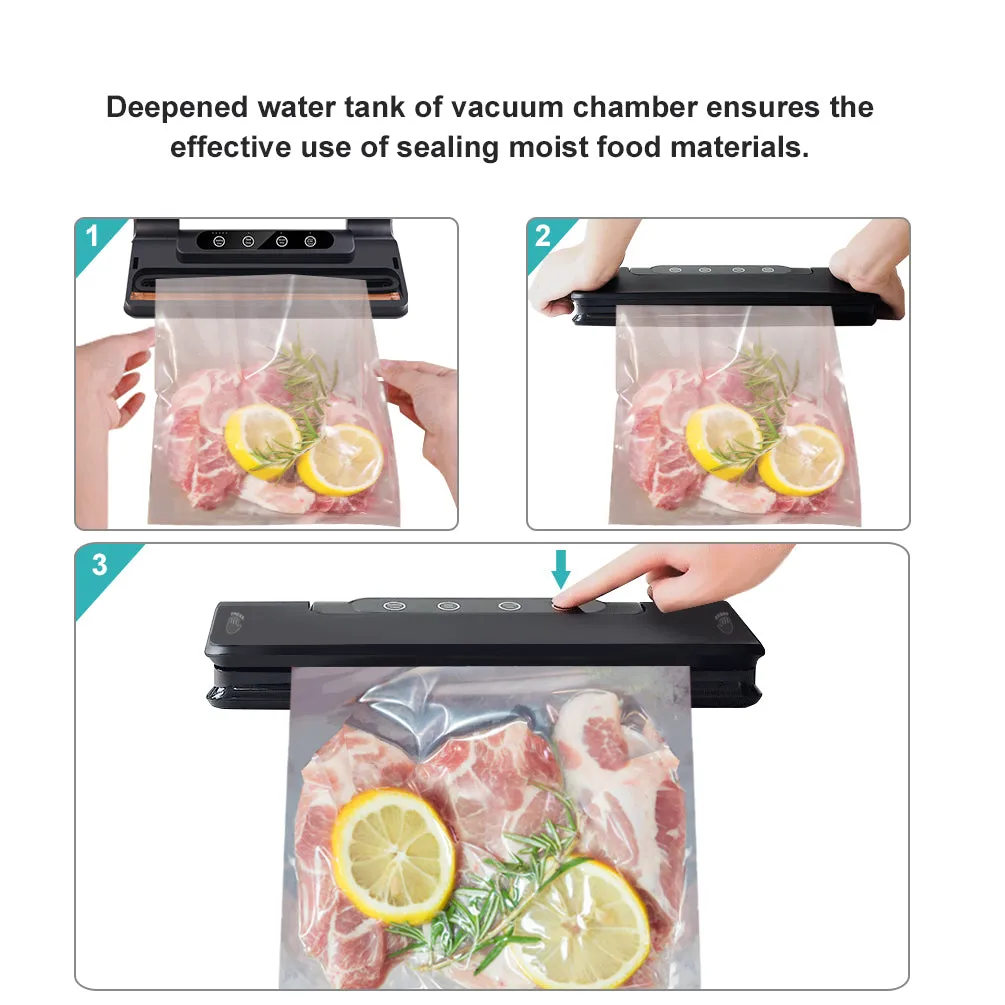 Vacuum Sealer Machine for Food Preservation, 15 Vacuum Bags