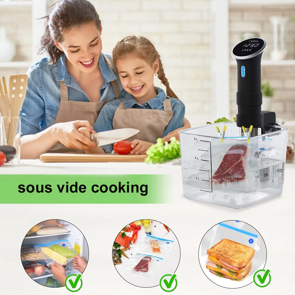 Vacuum Sealer with Hand Pump Vacuum Sealing Valve System with15 Sealed Bags