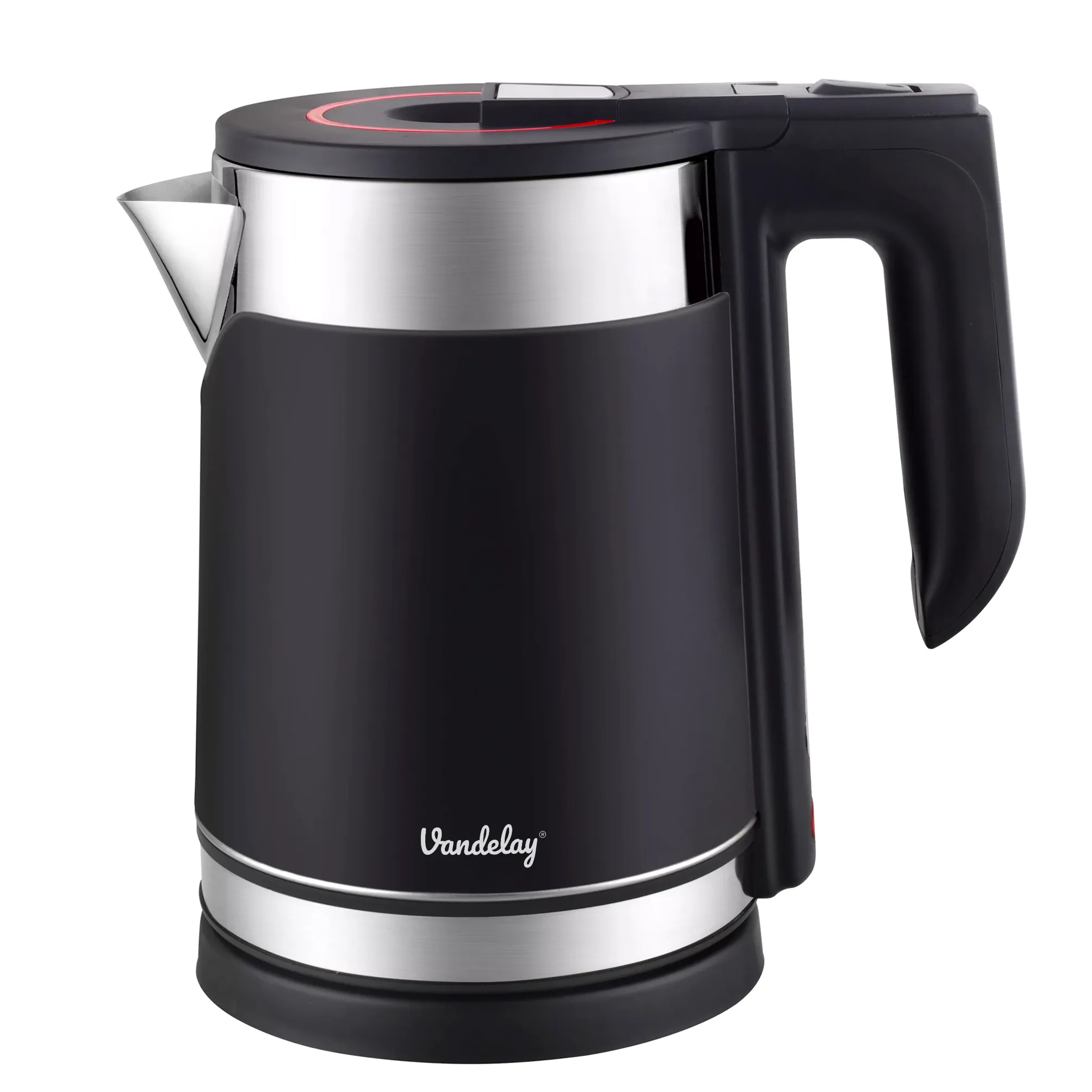 Vandelay Electric Kettle (1.7L) - Double Wall, Cool Touch Kettle with Dry-Boil Protection