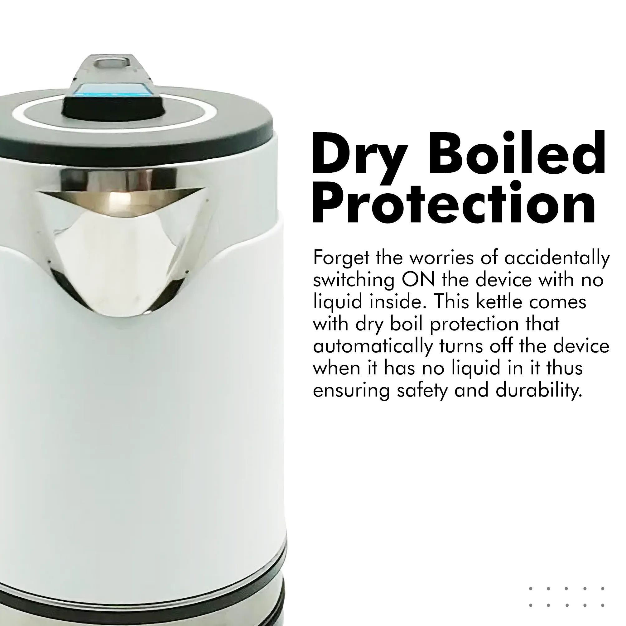 Vandelay Electric Kettle (1.7L) - Double Wall, Cool Touch Kettle with Dry-Boil Protection