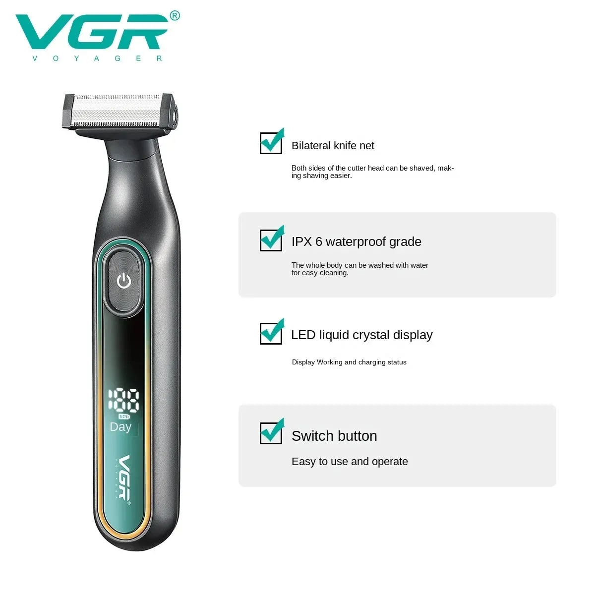 Vgr Full Body Washable Blade Shaver