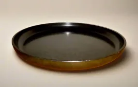 Vintage 12 Inch Circular Brown Bakelite Drinks Tray