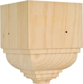 Waddell OCTB52 Crown Corner Block Moulding, Pine, Natural :EA: QUANTITY: 1