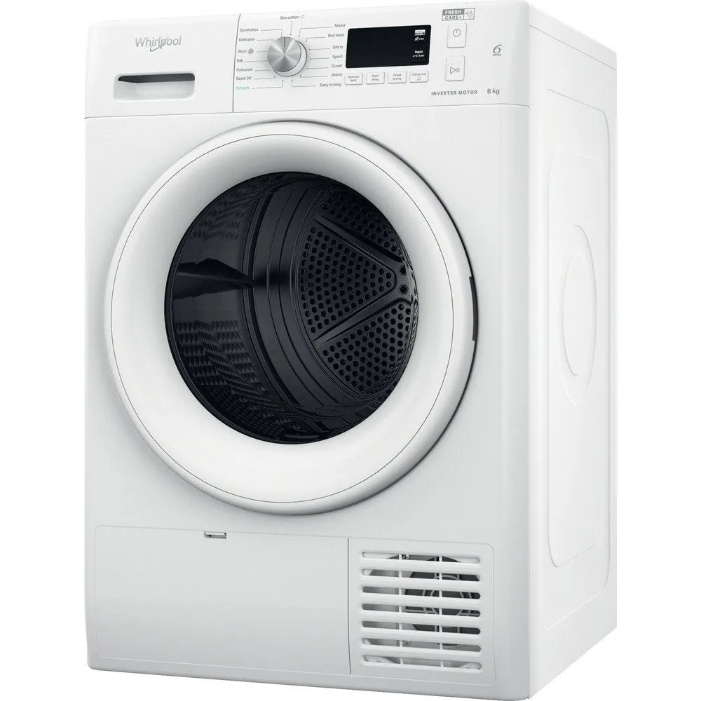 Whirlpool FFTM118X2UK 8Kg Heat Pump Tumble Dryer, 59.5cm Wide - White