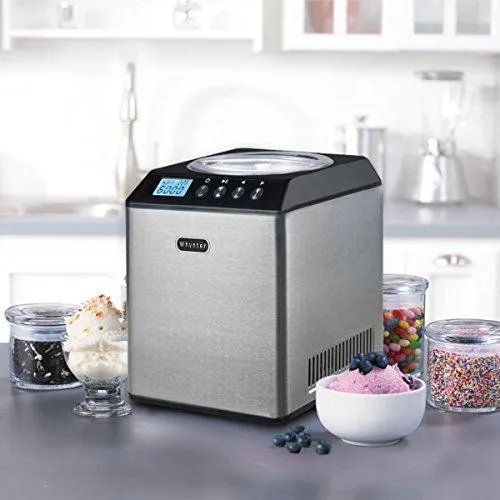 Whynter ICM-201SB Upright Automatic Ice Cream Maker 2 Quart Capacity Built-in Compressor, no pre-freezing, LCD Digital Display, Timer, Stainless Steel Mixing Bowl, 2.1