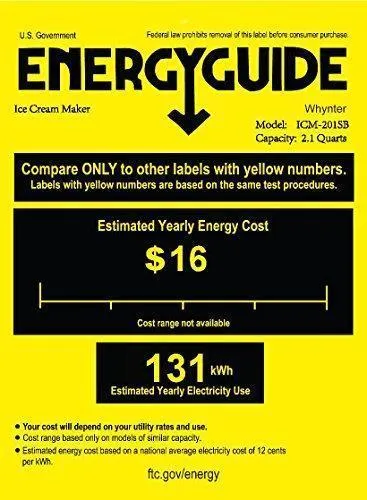 Whynter ICM-201SB Upright Automatic Ice Cream Maker 2 Quart Capacity Built-in Compressor, no pre-freezing, LCD Digital Display, Timer, Stainless Steel Mixing Bowl, 2.1