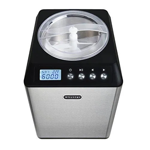 Whynter ICM-201SB Upright Automatic Ice Cream Maker 2 Quart Capacity Built-in Compressor, no pre-freezing, LCD Digital Display, Timer, Stainless Steel Mixing Bowl, 2.1