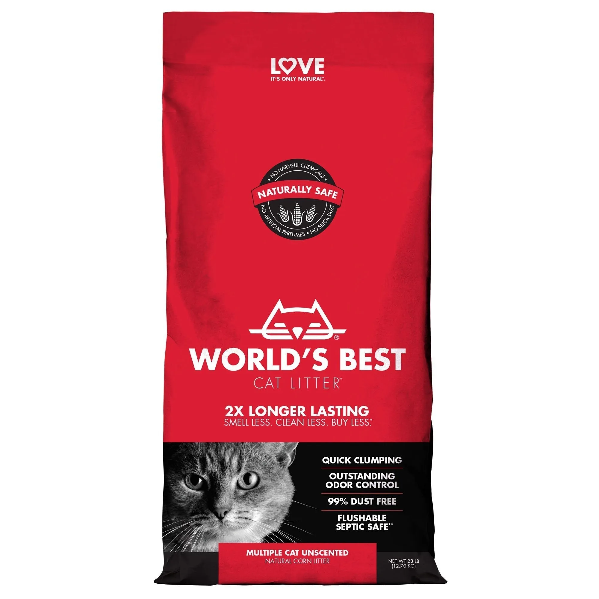 Worlds Best Multiple Cat Clumping Cat Litter 12.7kg