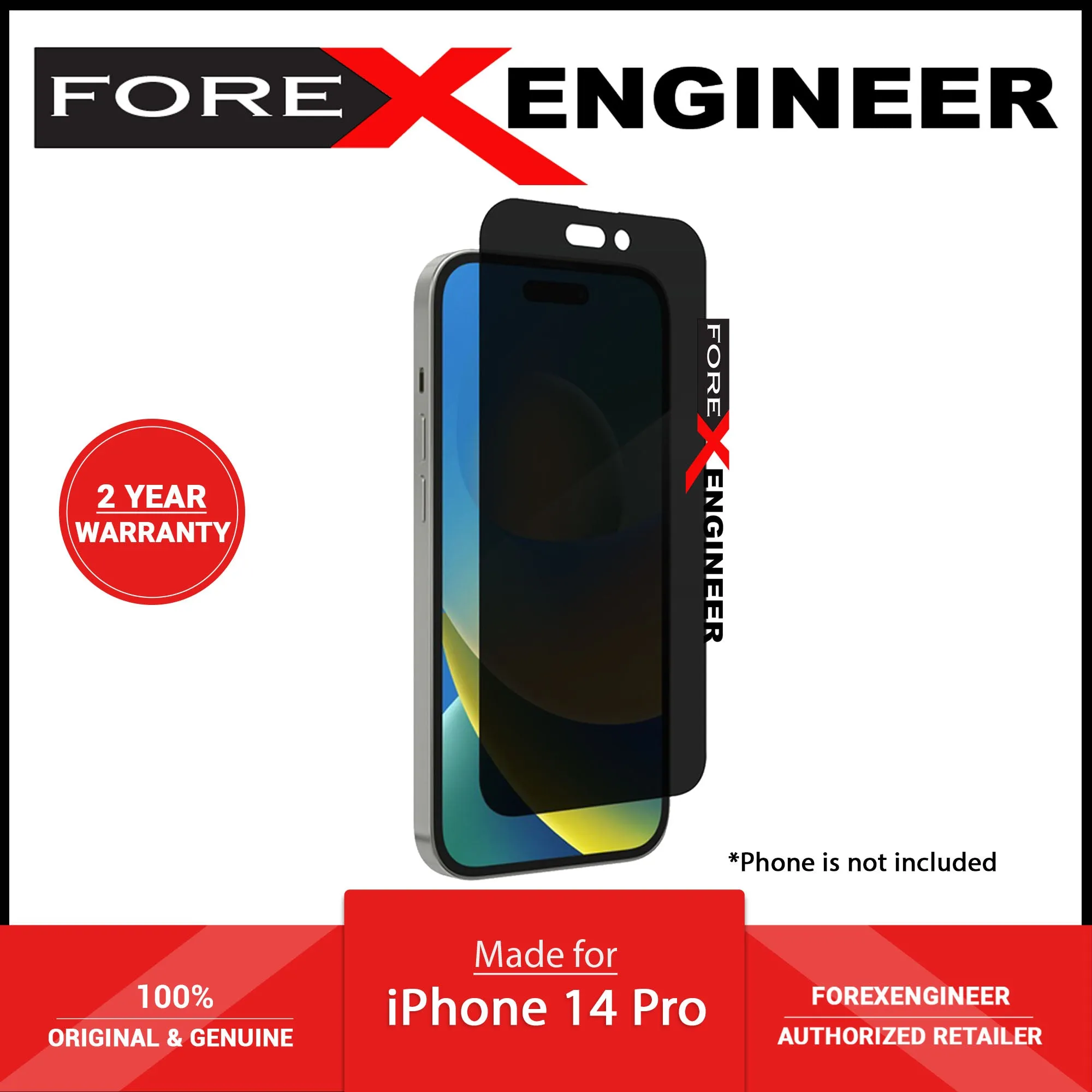 ZAGG Glass Plus Edge for iPhone 14 Pro - Installation Tray Included - Privacy ( Barcode: 840056172500 )